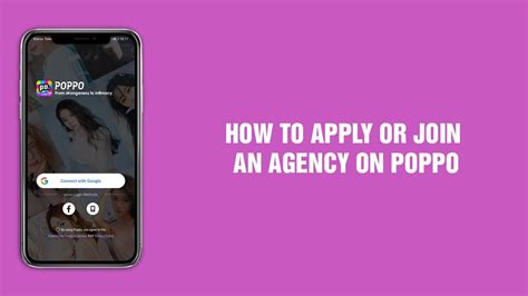 How to apply or join an agency on Poppo .